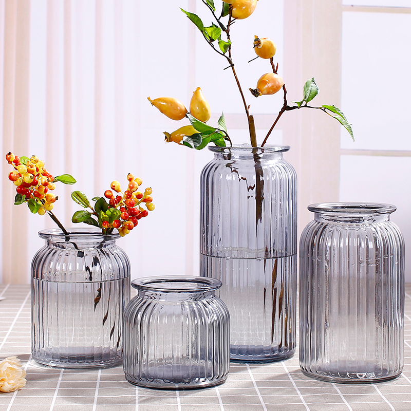 【四件套】玻璃花瓶摆件水培花瓶创意插花瓶