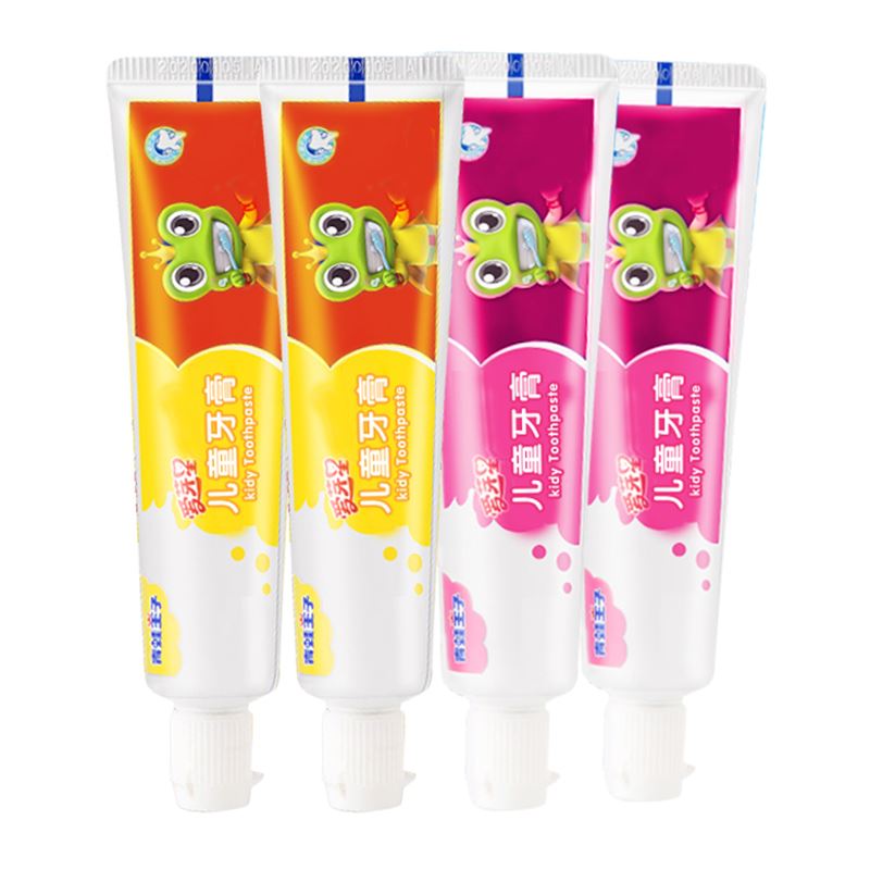青蛙王子儿童牙膏水果味可吞咽3-6-12岁宝宝换牙期牙膏套装3只装