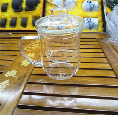 宏羽玻璃茶杯三件杯350ml